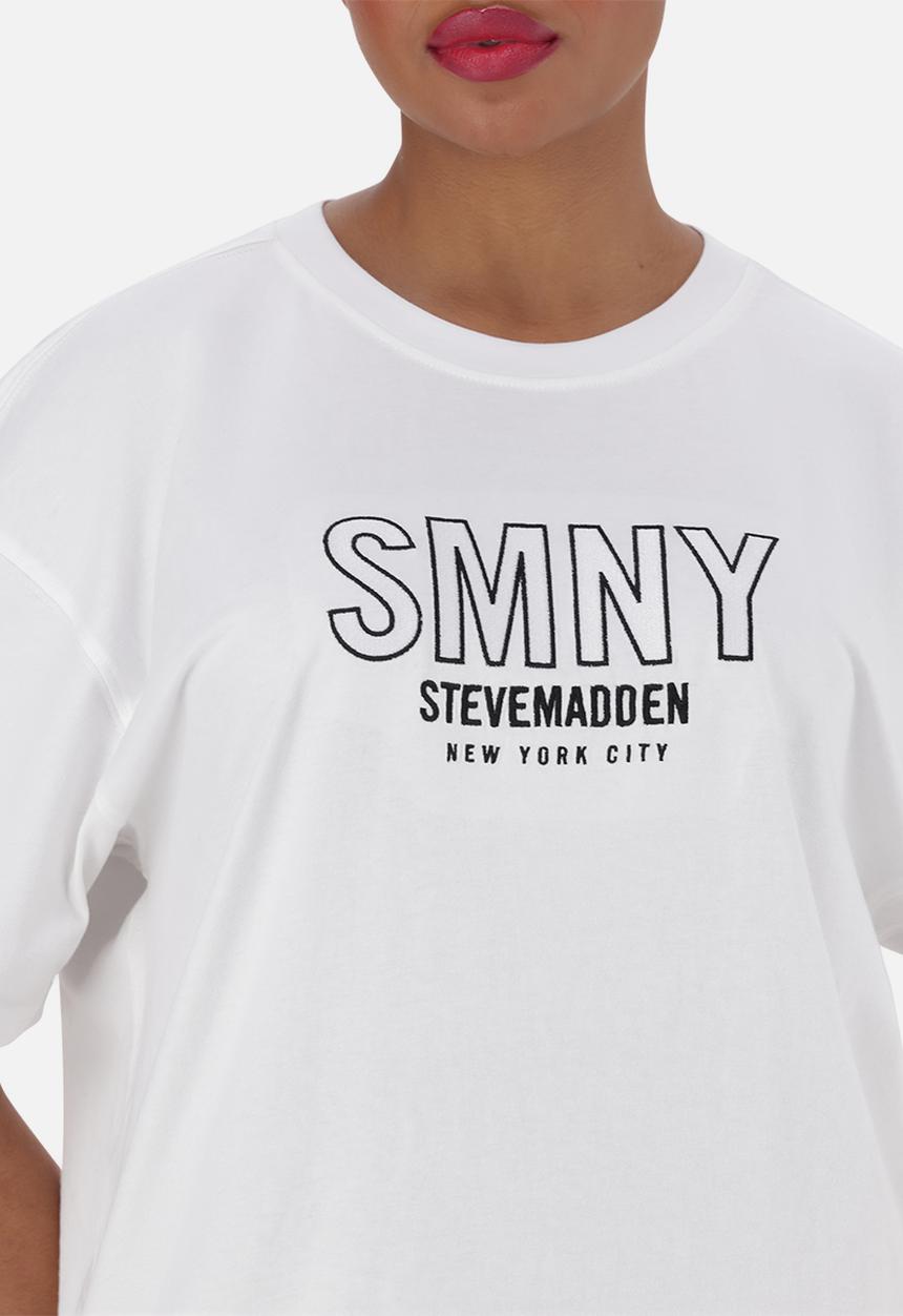 Steve Madden - Athena Oversized Graphic T-shirt -  White