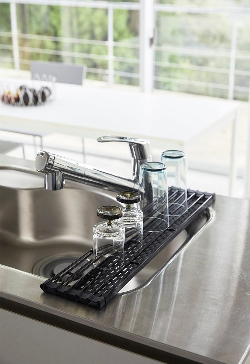 Yamazaki - Foldable drainer - black