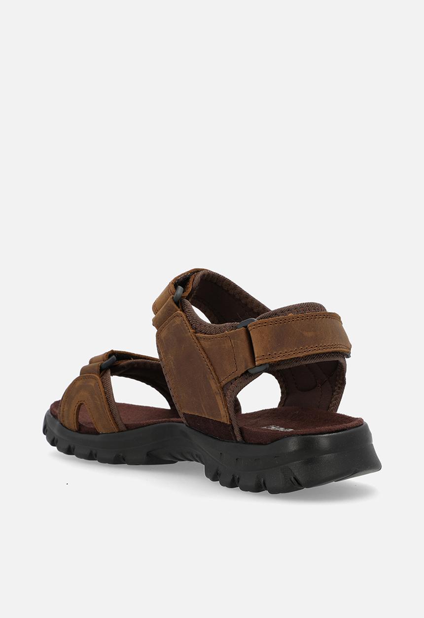 JEEP - Trackhawk open leather sandal - brown