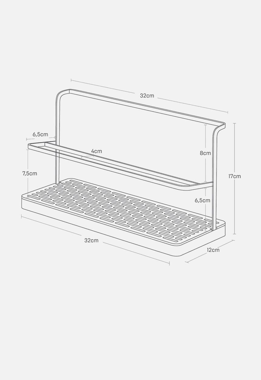 Yamazaki - Bottle drying stand with tray - black