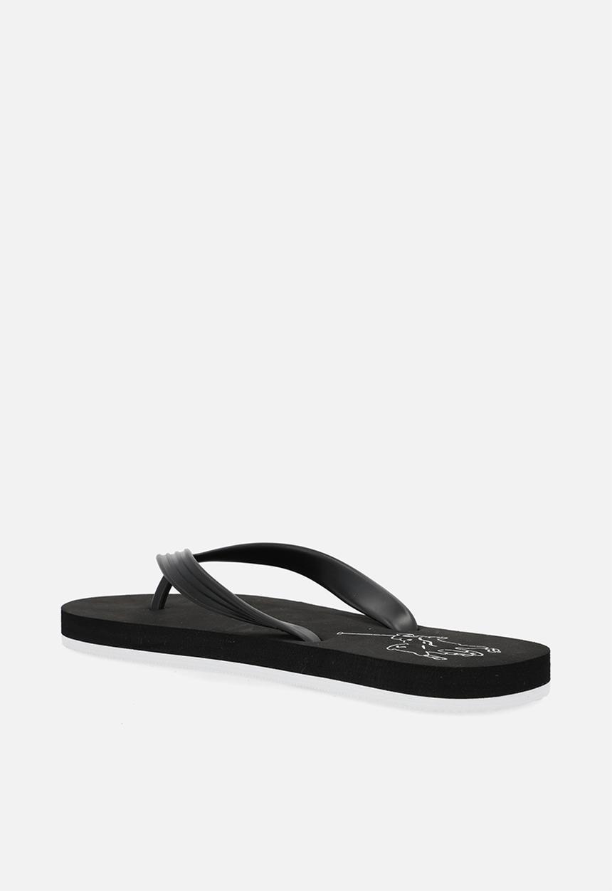 POLO - Big pony flip flop - black