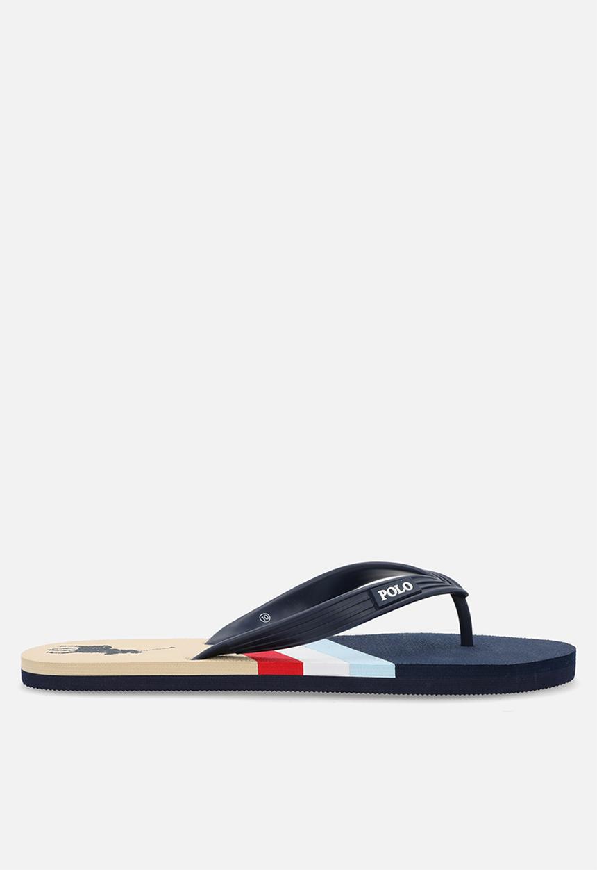 POLO - Colour block pony flip flop - navy