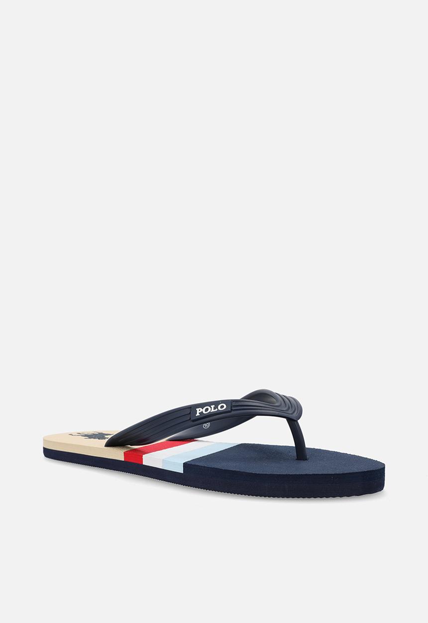 POLO - Colour block pony flip flop - navy
