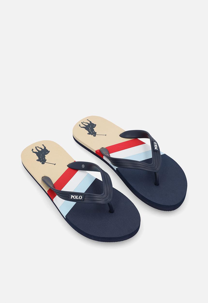 POLO - Colour block pony flip flop - navy
