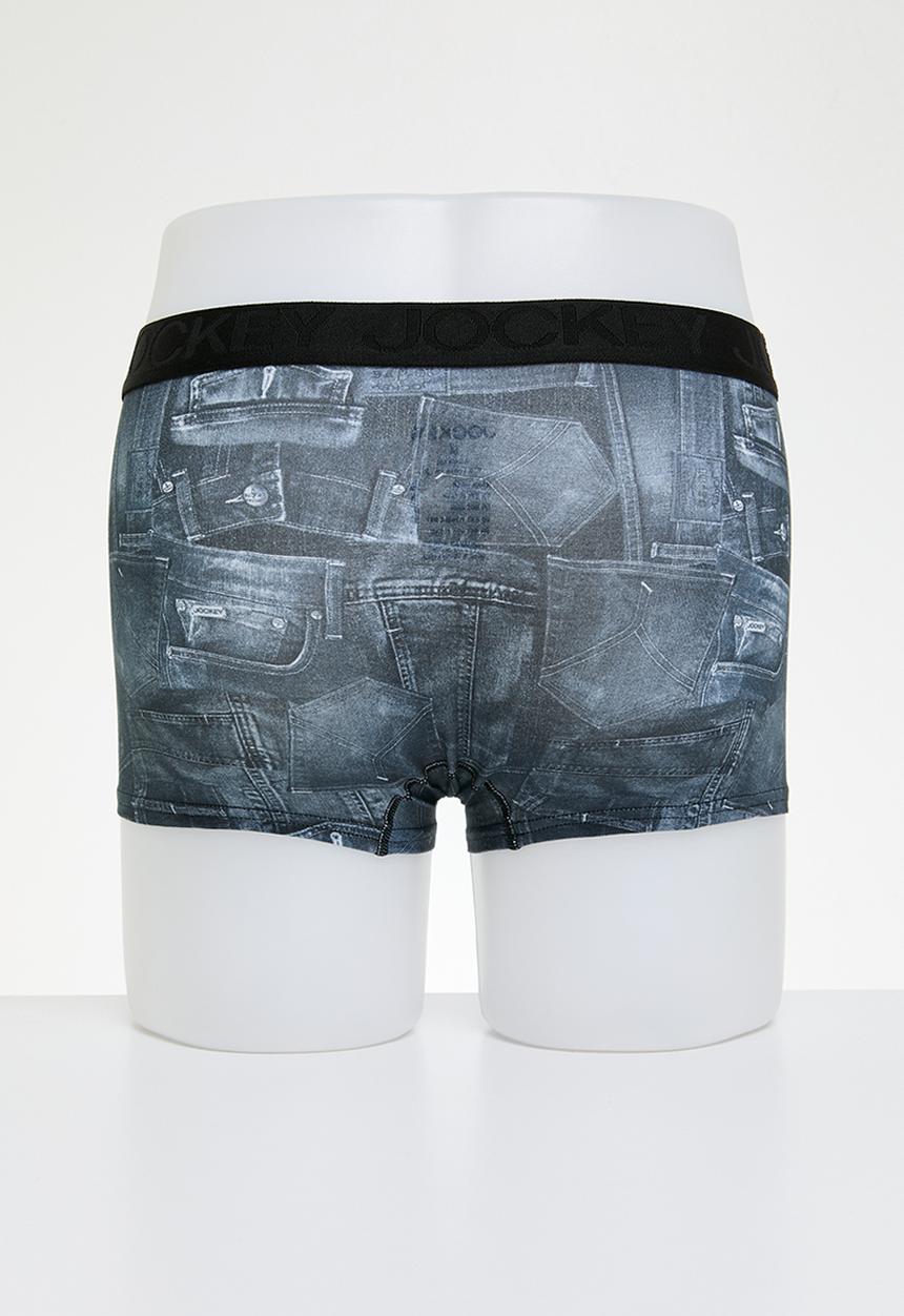 Jockey - BOT Pouch Trunk 2 Pack - Denim & Grey Melange