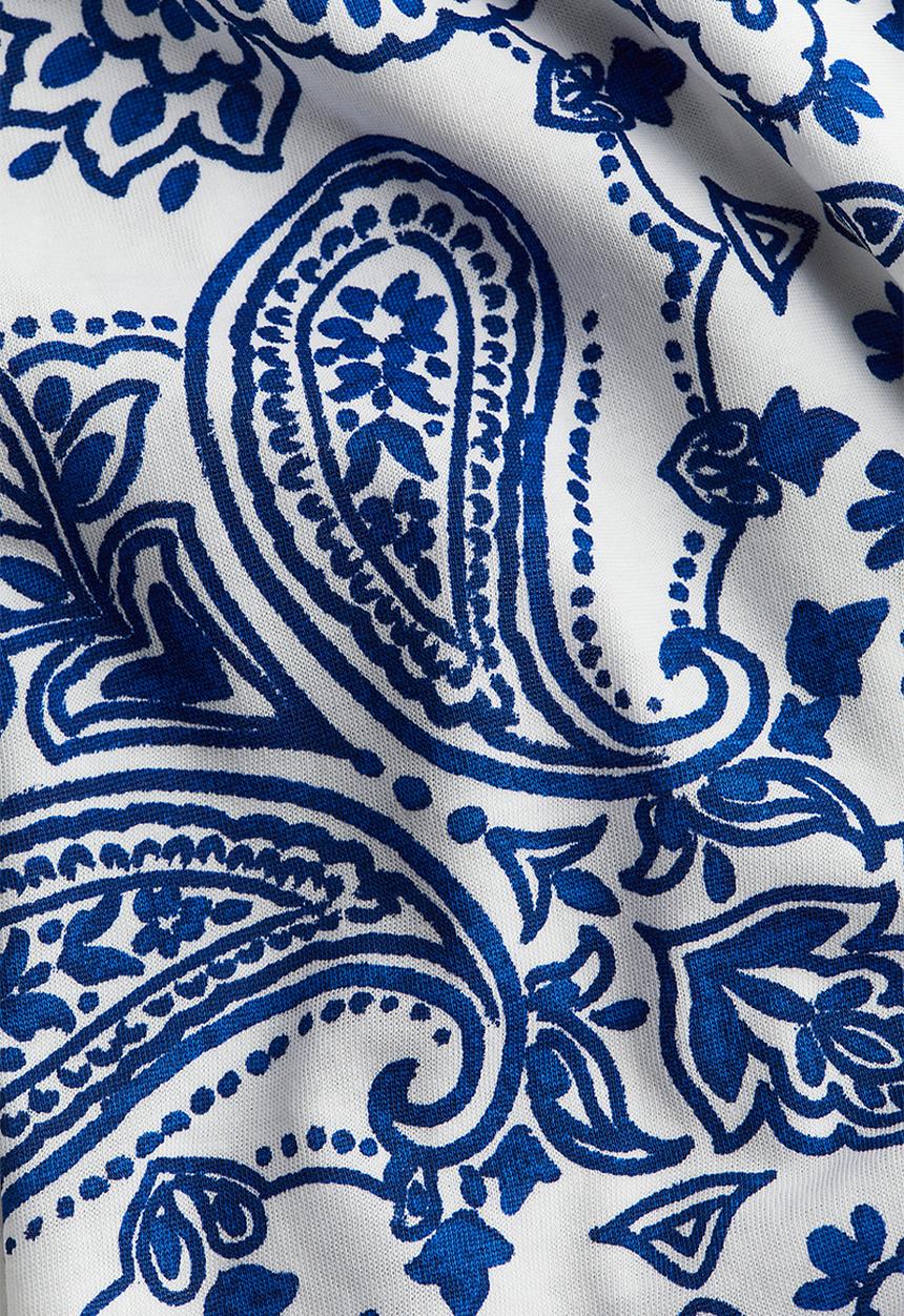 H&M - Oversized jersey dress - blue paisley patterned 