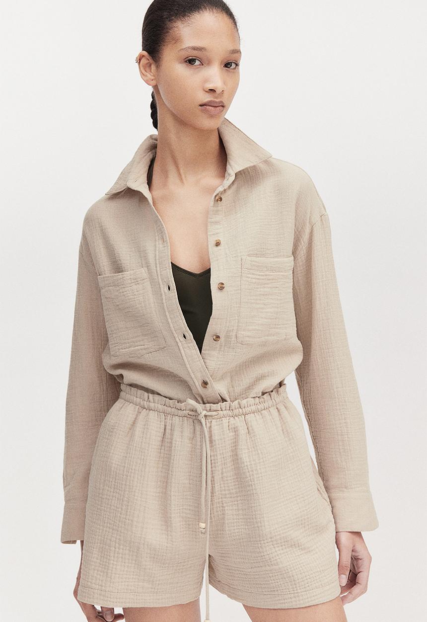 H&M - Muslin shorts - beige