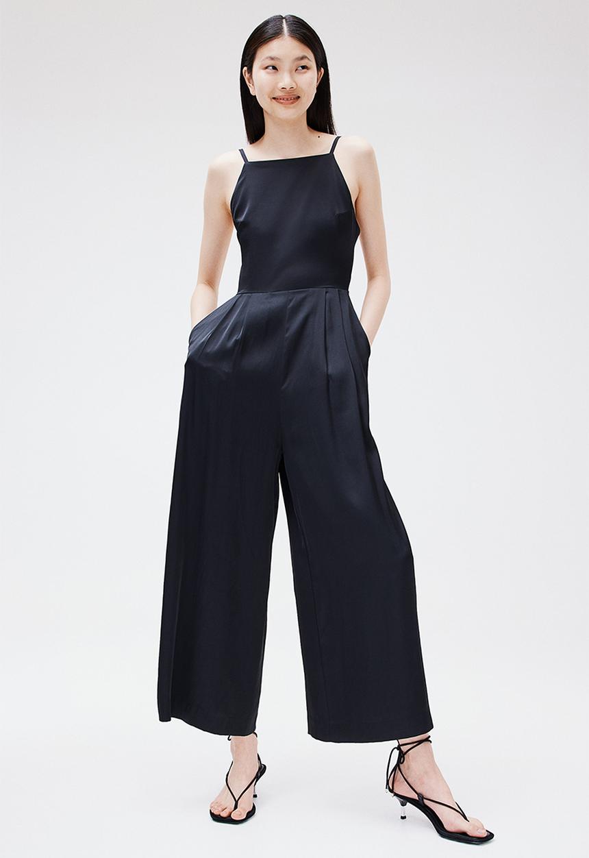 H&M - Open-back jumpsuit - black