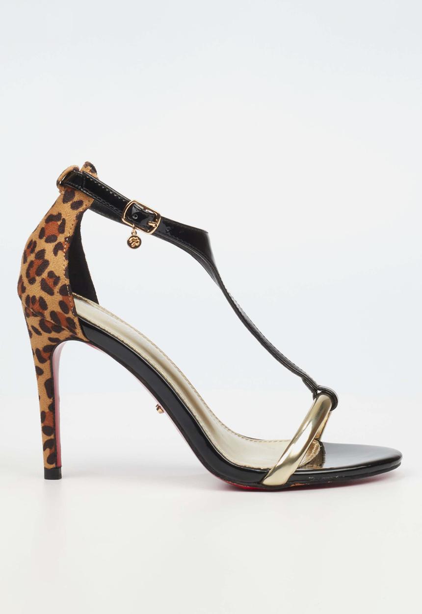 Miss Black - Jazz 26 ankle strap heel - black combo