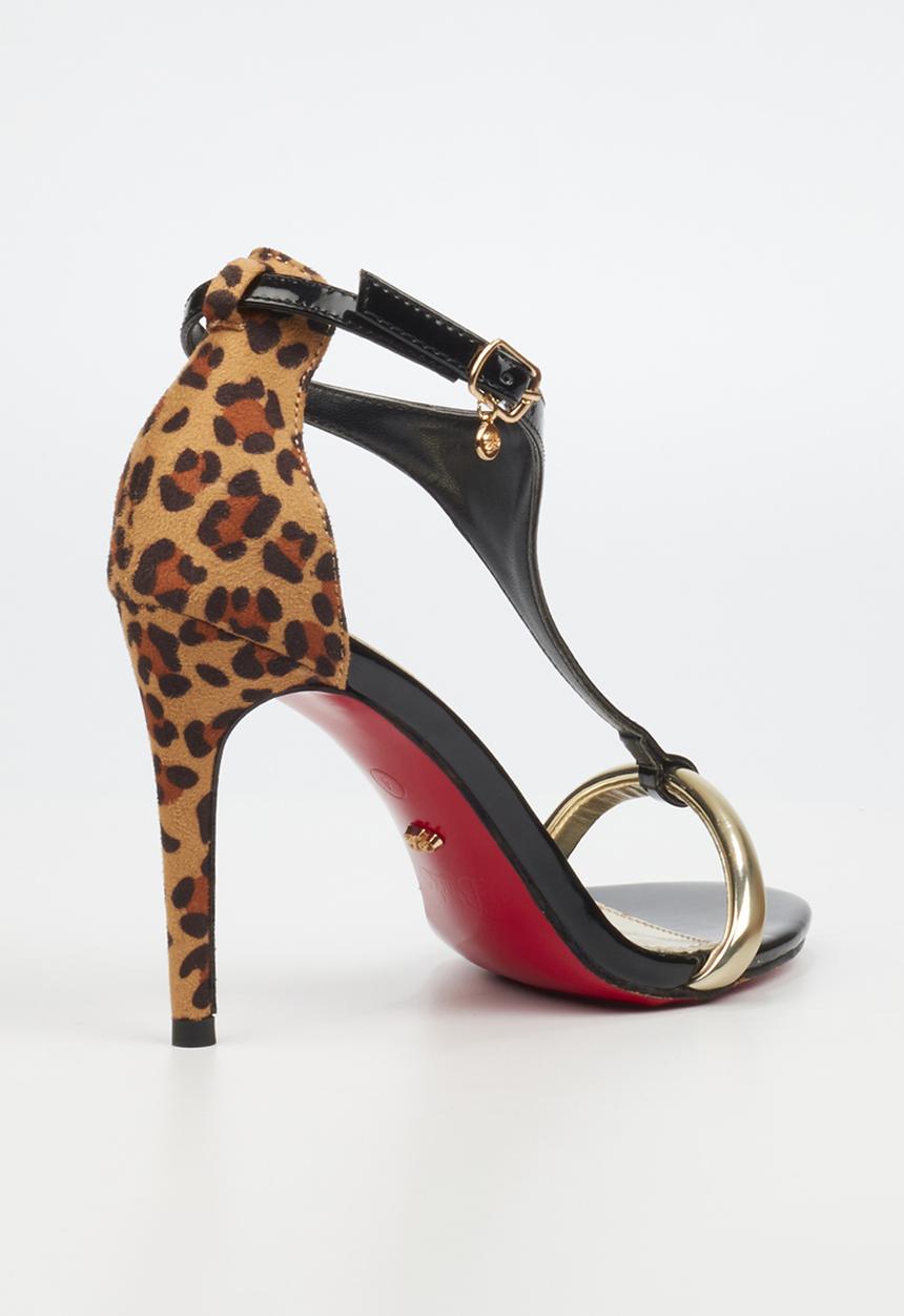 Miss Black - Jazz 26 ankle strap heel - black combo