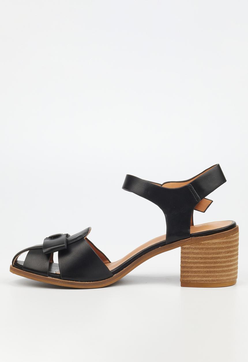 Miss Black - Seranno 5 block heel - black