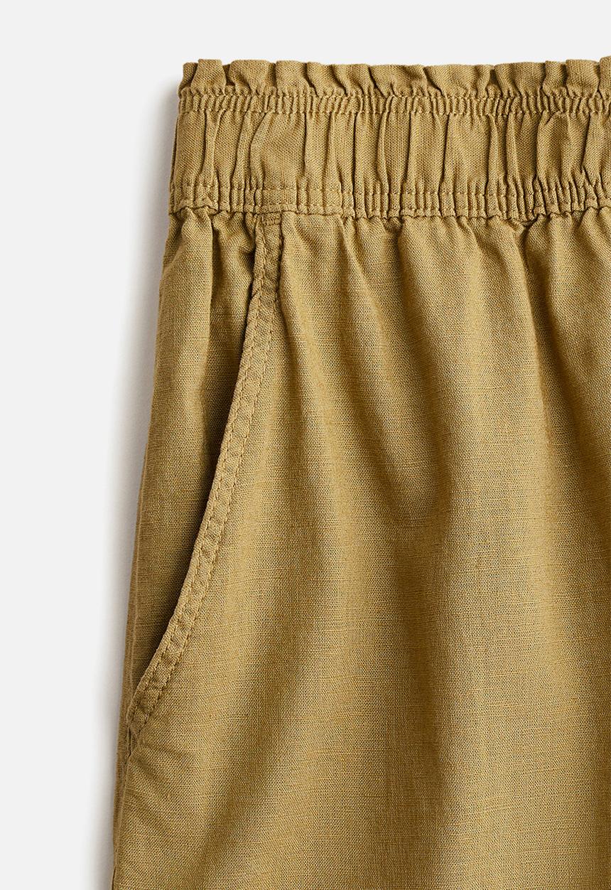 H&M - Ankle-length linen trousers - khaki green