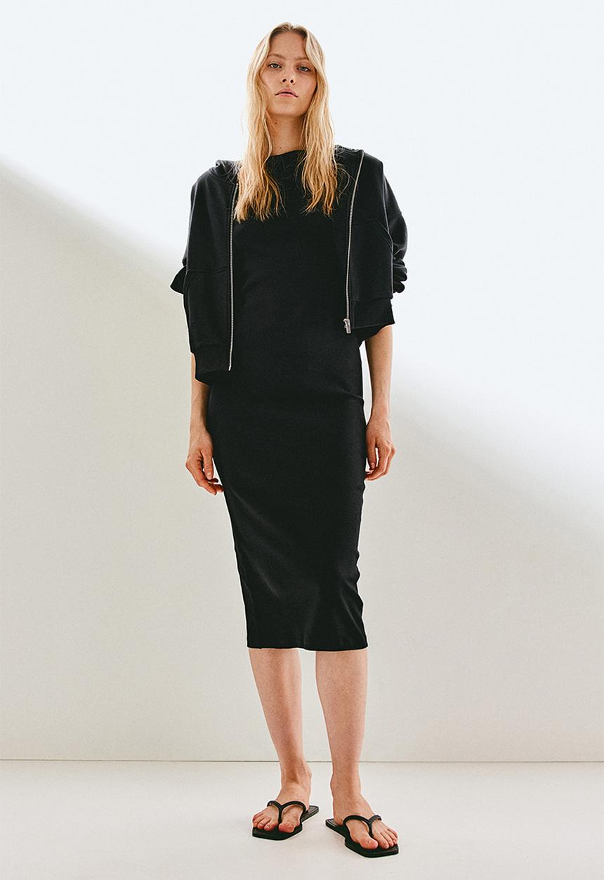 H&M - Boat-neck jersey dress - black