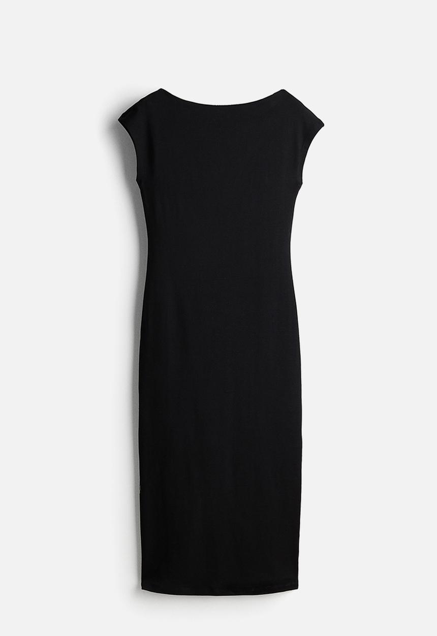 H&M - Boat-neck jersey dress - black