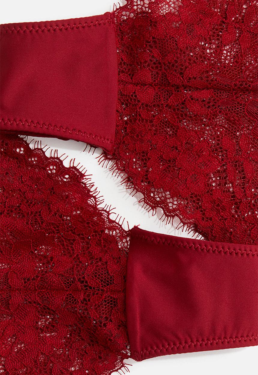 H&M - 2-Pack lace brazilian briefs - red