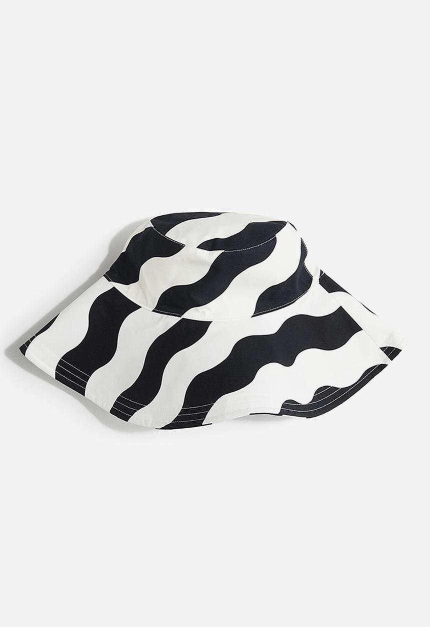 H&M - Wide-brim sun hat - white & black striped