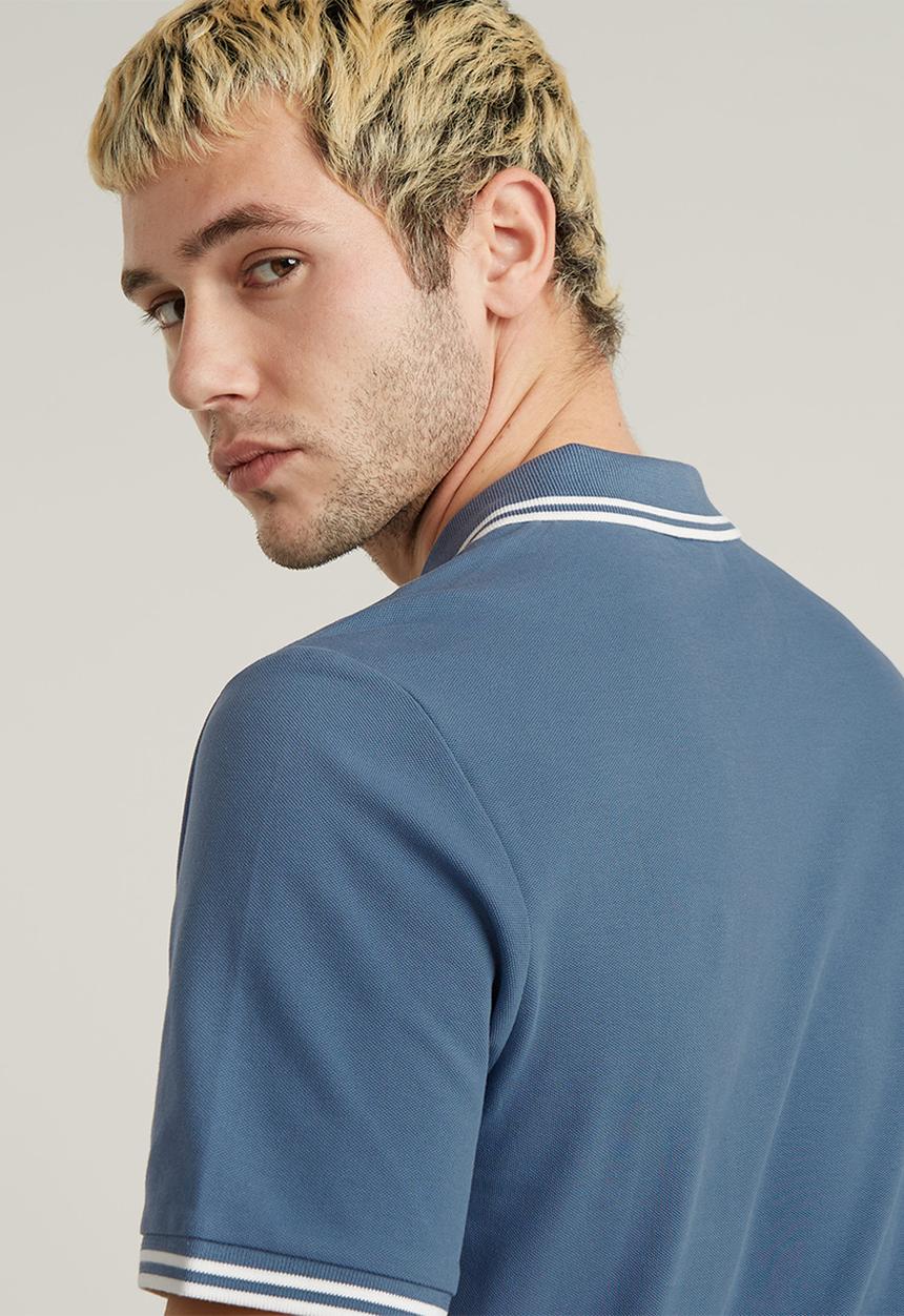 G-STAR - Dunda slim stripe polo s\s - avio