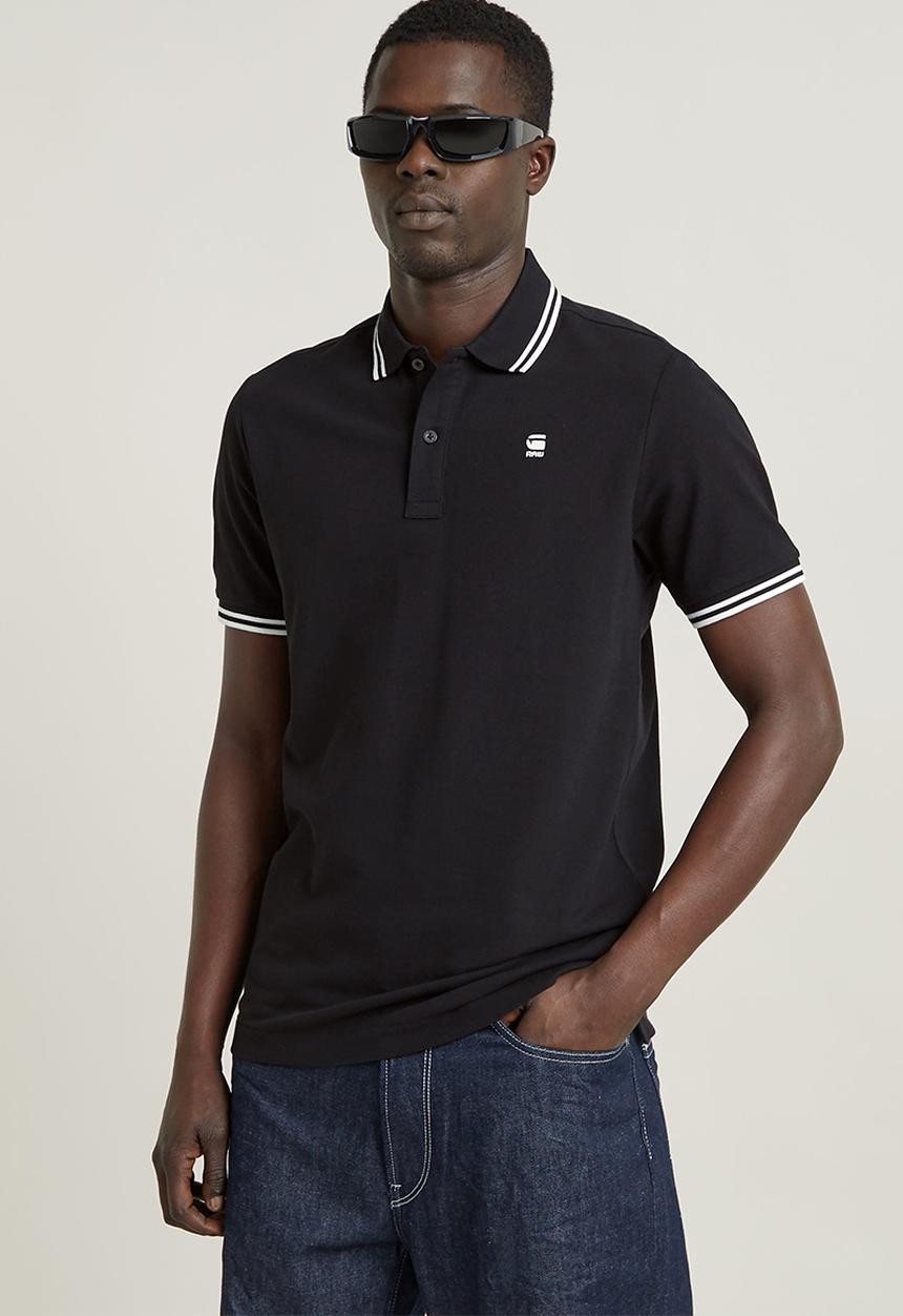 G-STAR - Dunda slim stripe polo s\s - dk black