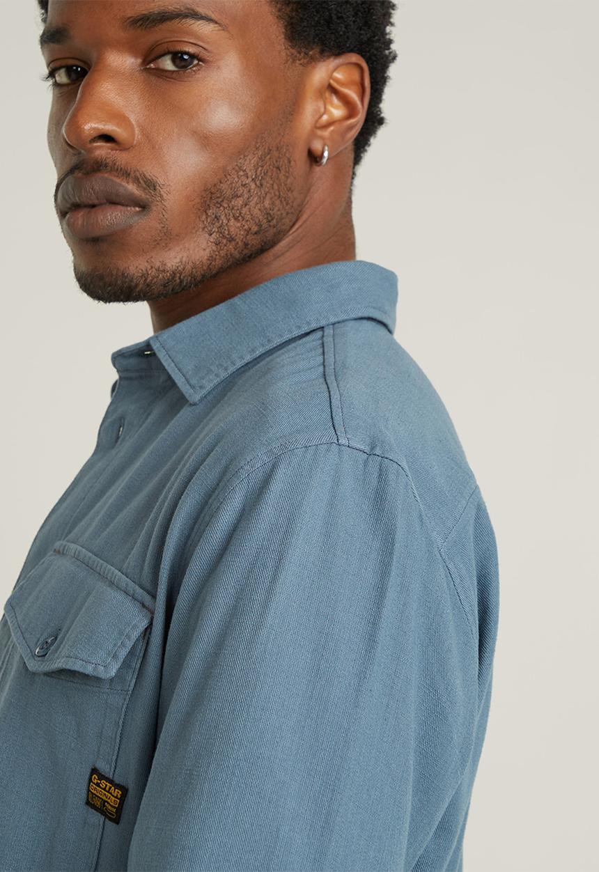 G-STAR - Marine Slim shirt l\s - avio gd