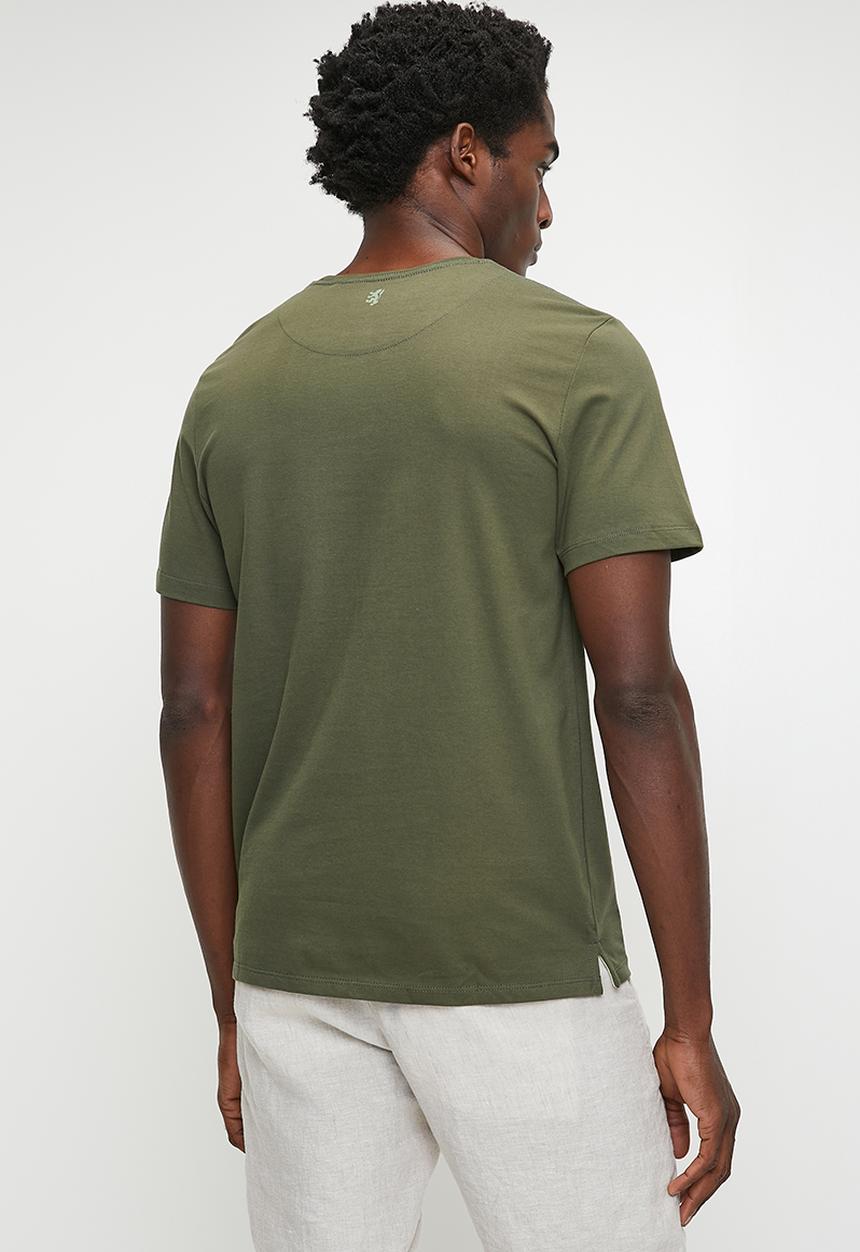Pringle of Scotland - Ezra short sleeves logo crew tee - fatigue