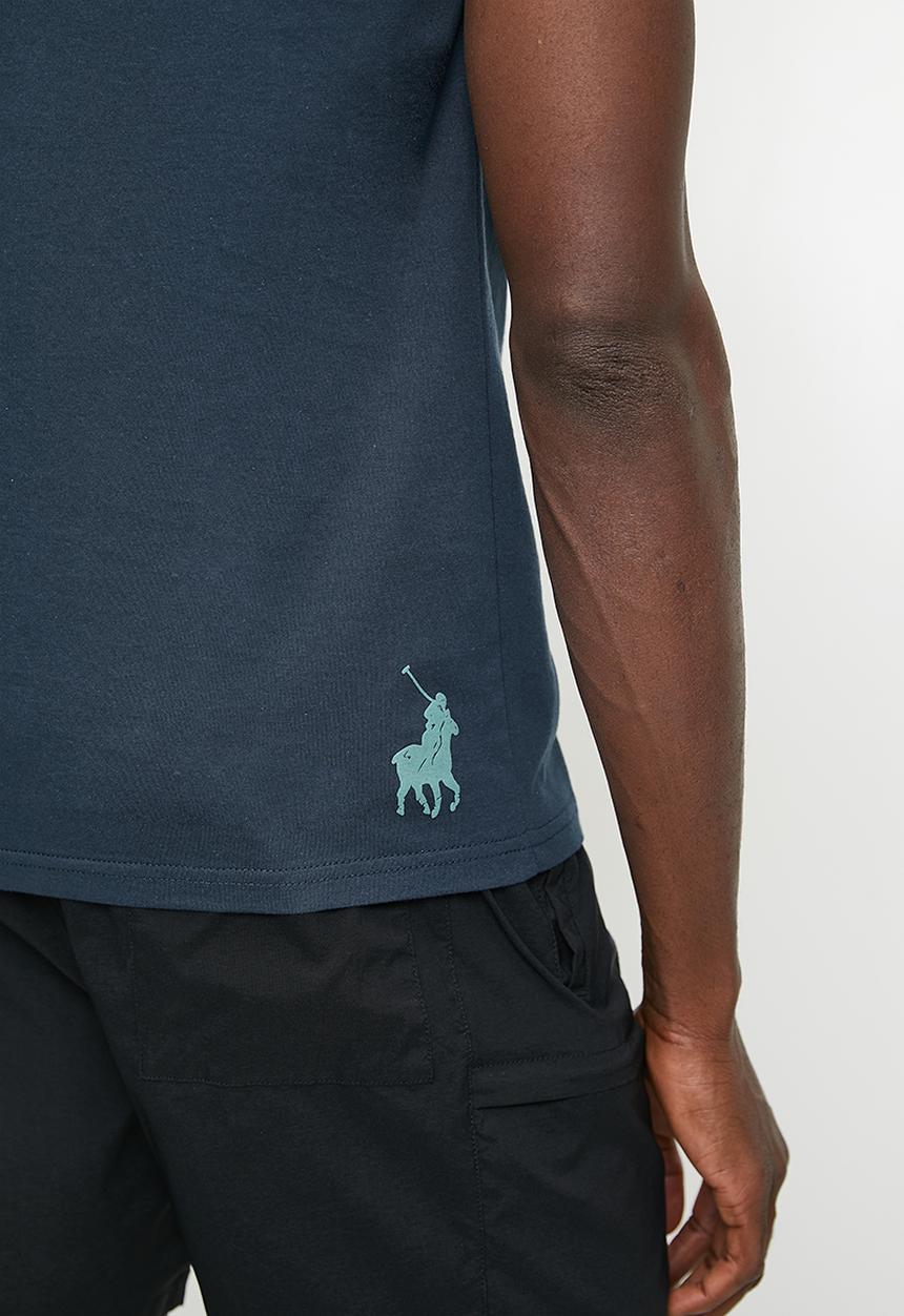 POLO - Daniel Sport Short sleeve Logo Tee - Navy
