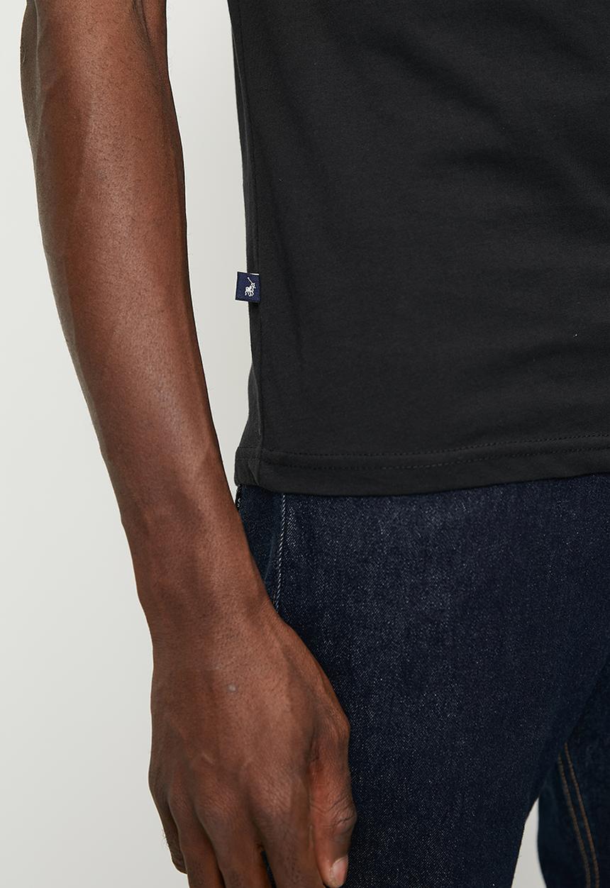 POLO - Chris Type Printed Short sleeve Tee - Black