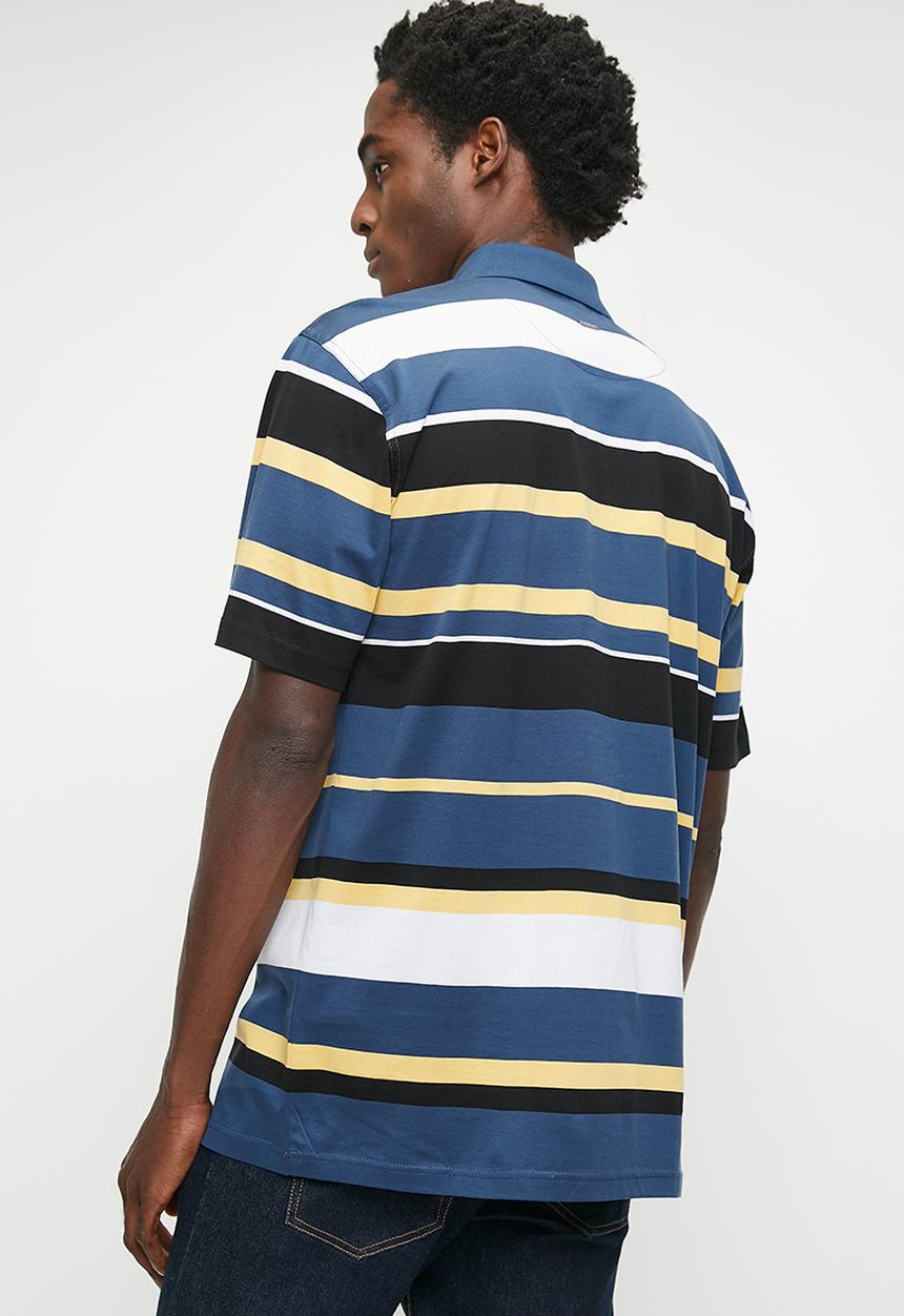 POLO - Bill Stripe Dm Short sleeve Golfer - Navy