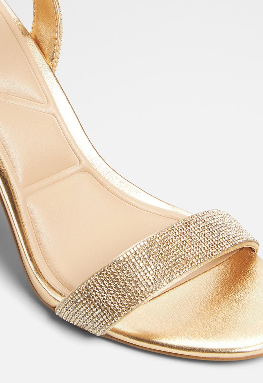ALDO - Rhiannon Ankle Strap Block Heel  - Gold