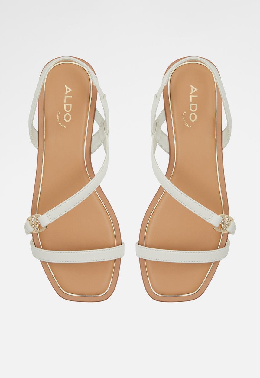 ALDO - Amsale Strappy Slingback Sandal - White & Bone
