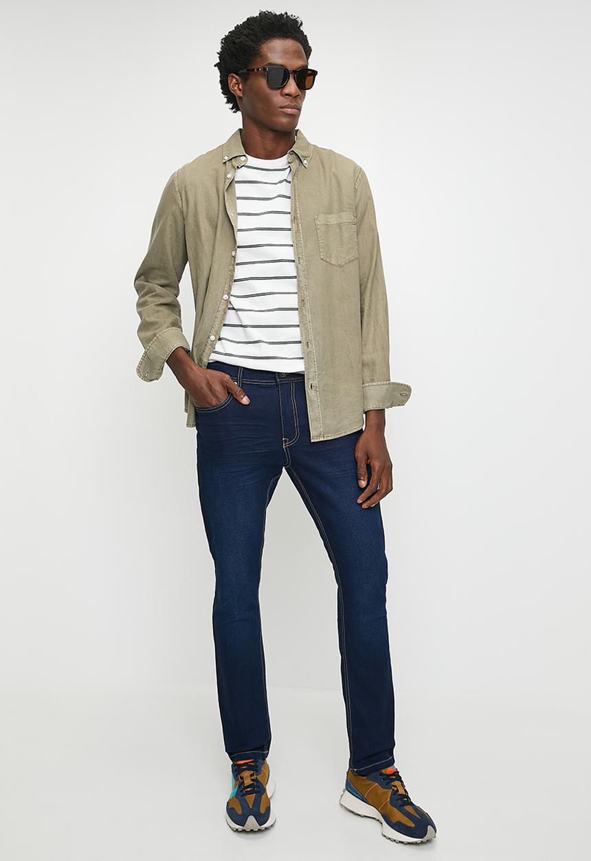 SOVIET - Alcazar #9   Slim Leg Denim - Dark Indigo