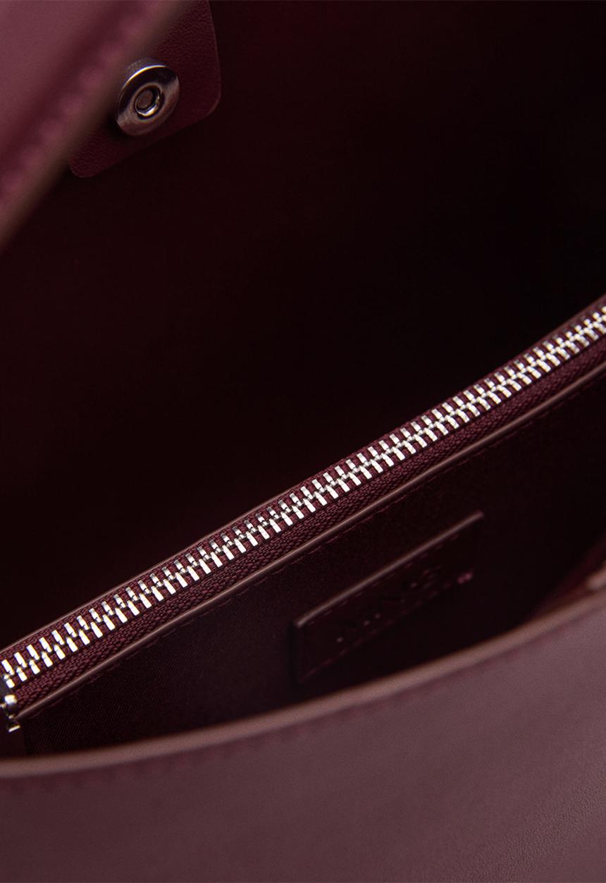 MANGO - Crossbody bag winnie - dark red