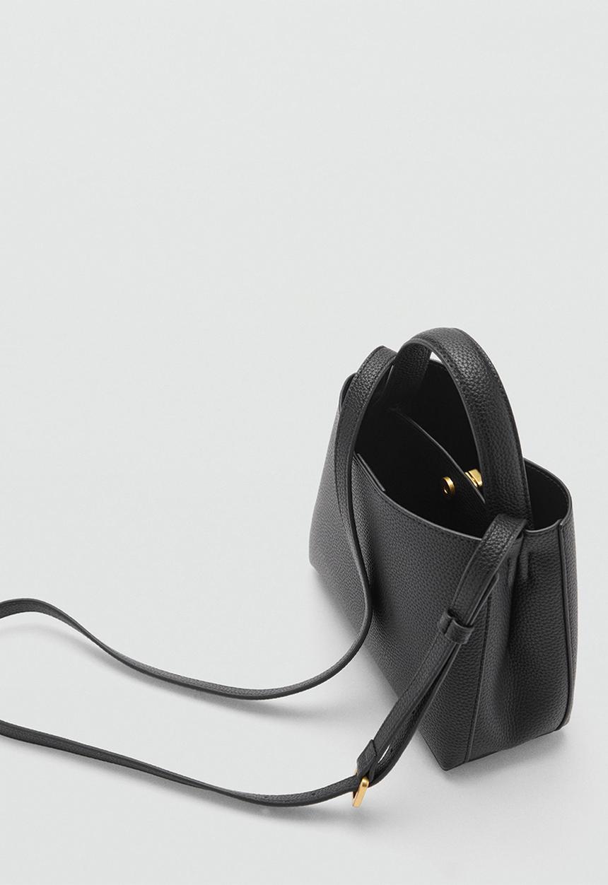 MANGO - Bucket bag pedra - black