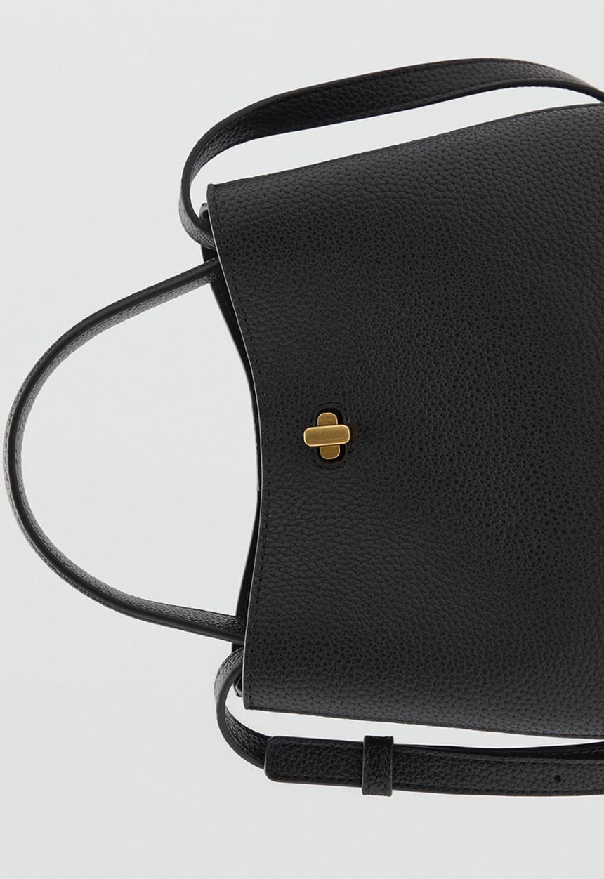 MANGO - Bucket bag pedra - black