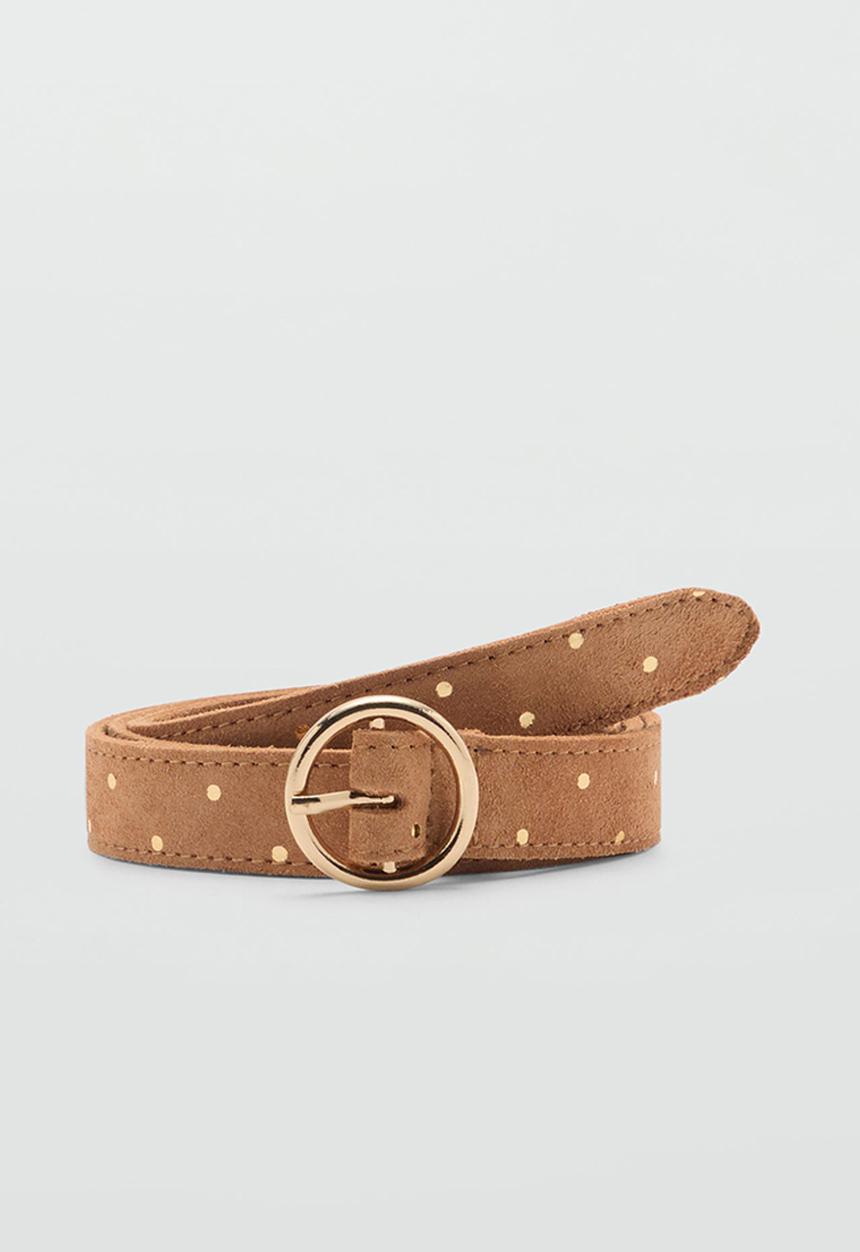 MANGO - Belt foilb - medium brown