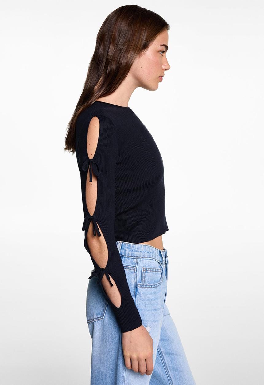 MANGO - Sweater lazos - navy