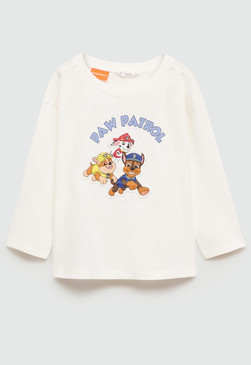 MANGO - T-shirt pawteam - white