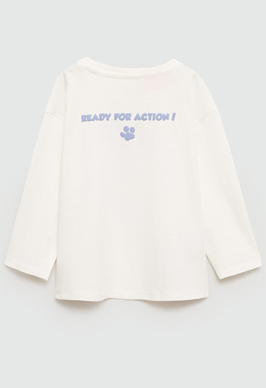 MANGO - T-shirt pawteam - white