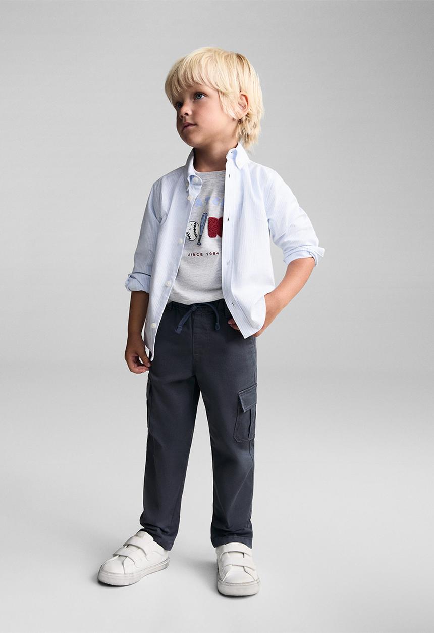 MANGO - Trousers nico - navy
