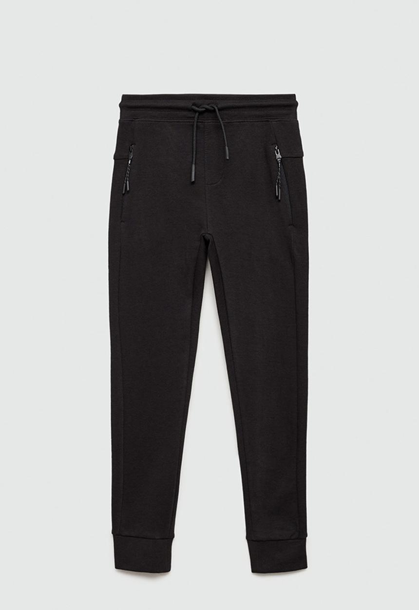 MANGO - Joggers zipset - black