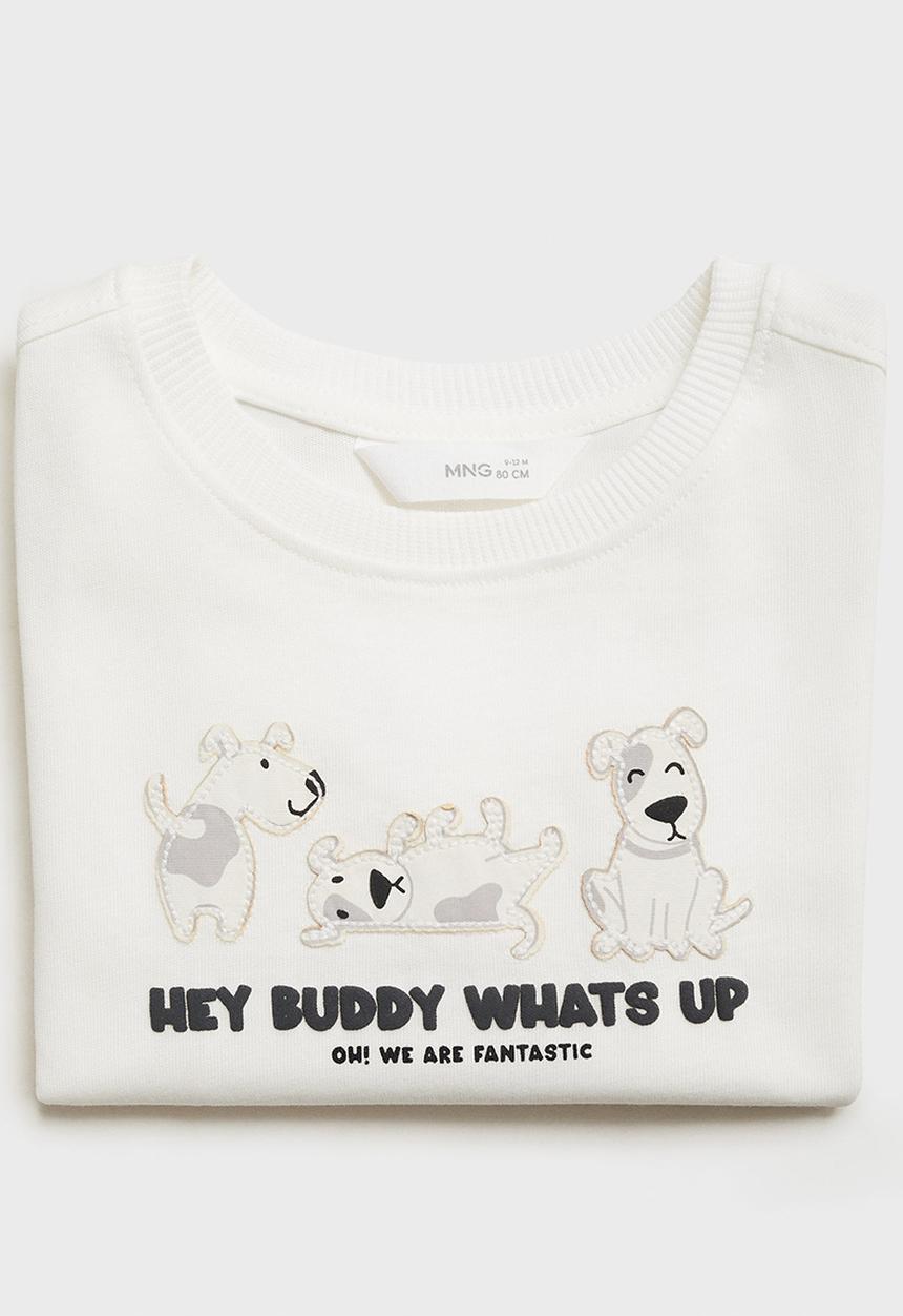 MANGO - T-shirt buddy - white