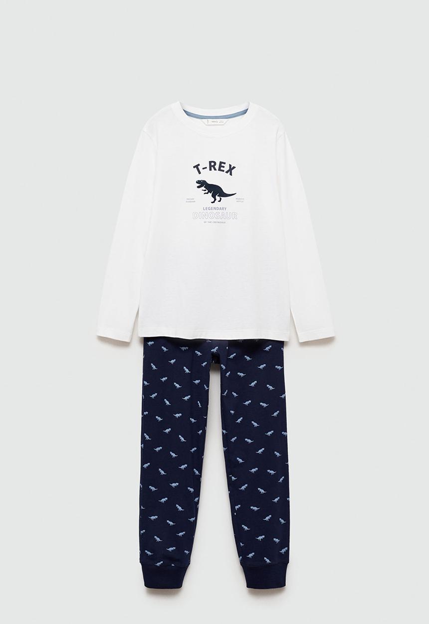MANGO - Pyjama trex - navy & white