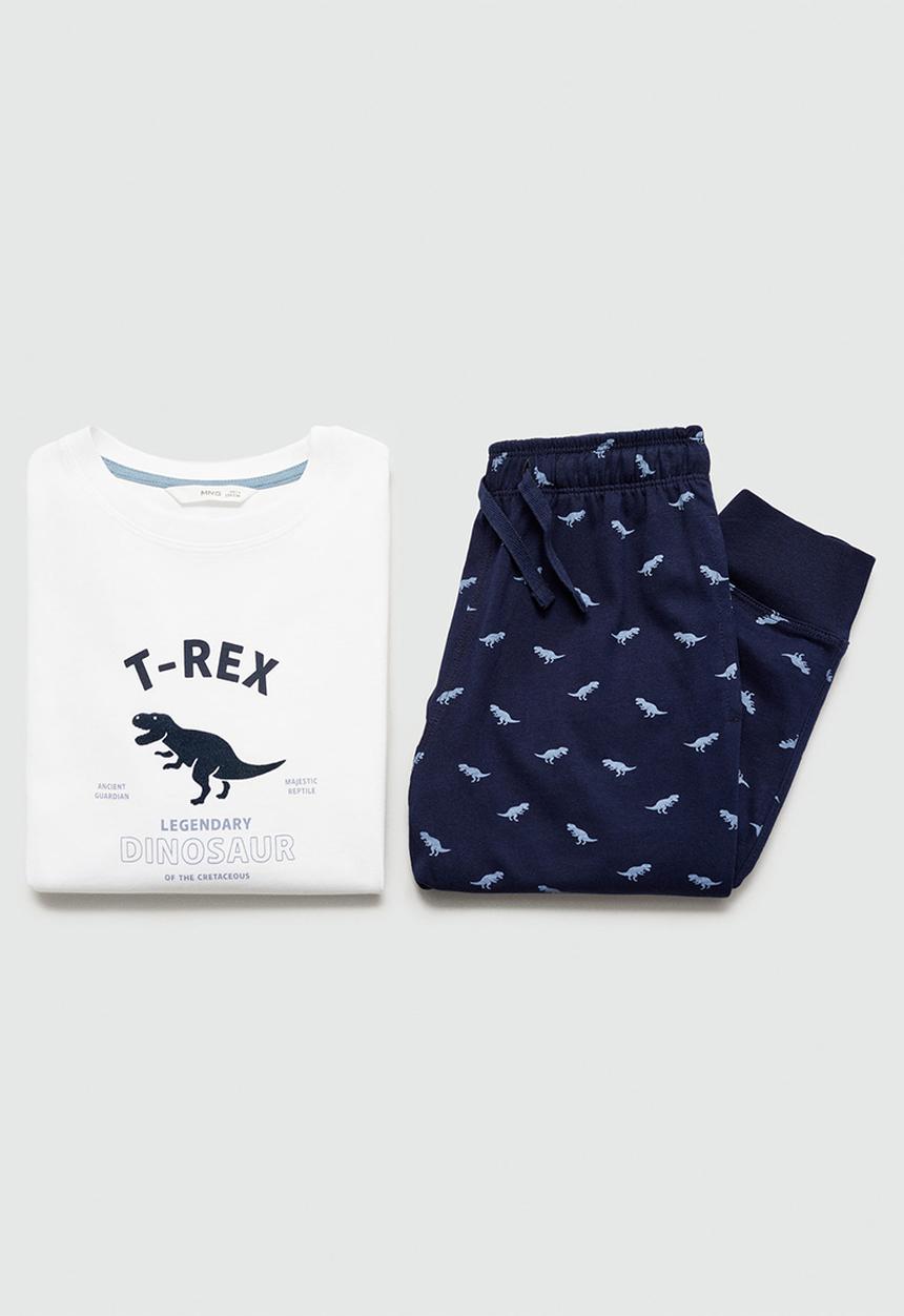 MANGO - Pyjama trex - navy & white