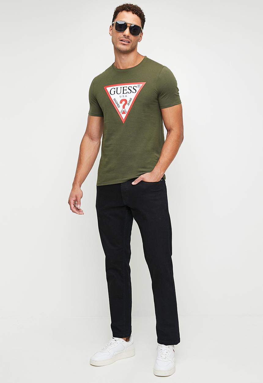 GUESS - CN Ss Original Logo Tee - Olive Morning