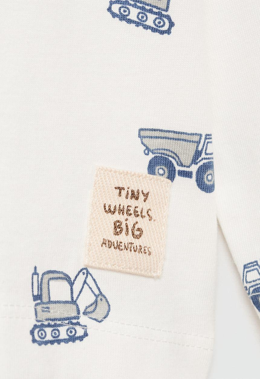 MANGO - T-shirt grua - white