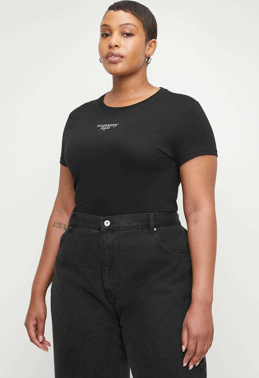 Tommy Hilfiger - Plus tjw slim essential logo 1 short sleeve ext - black