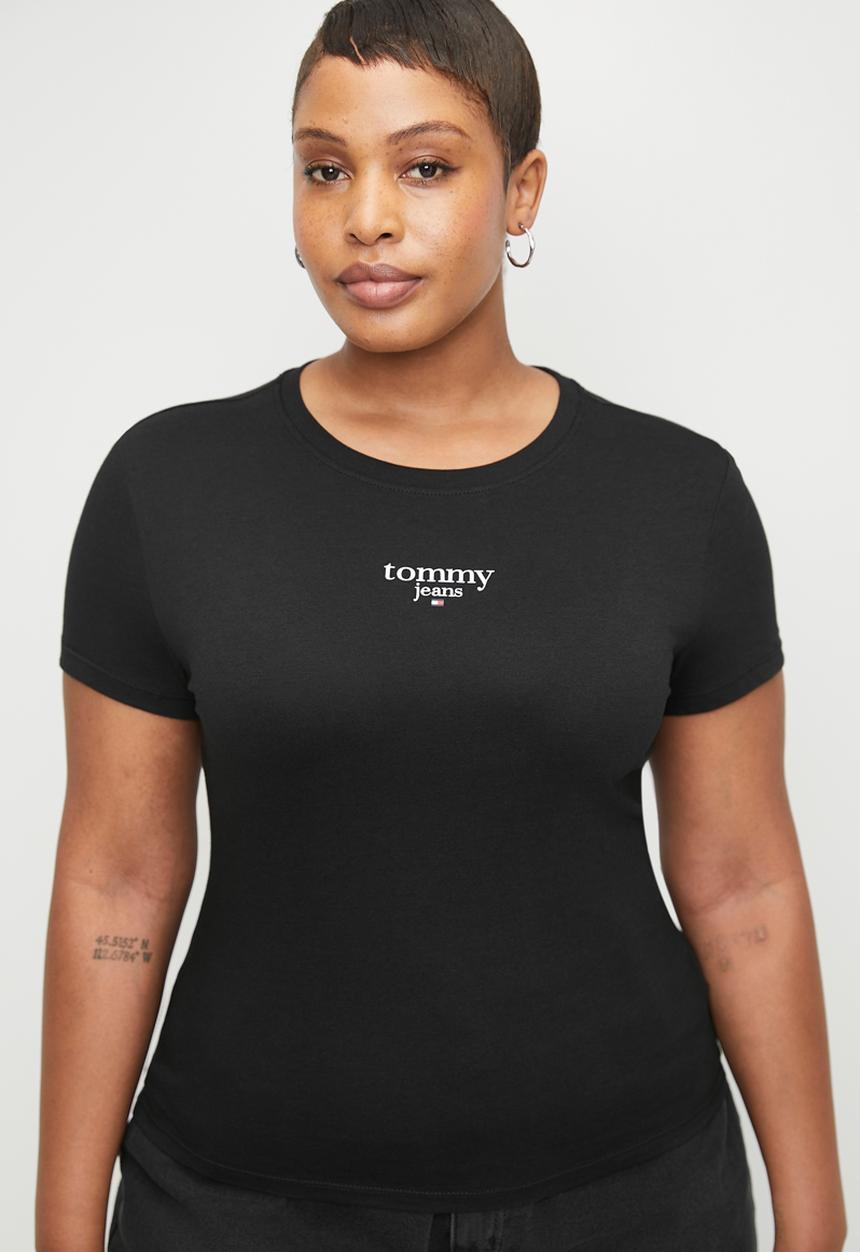 Tommy Hilfiger - Plus tjw slim essential logo 1 short sleeve ext - black