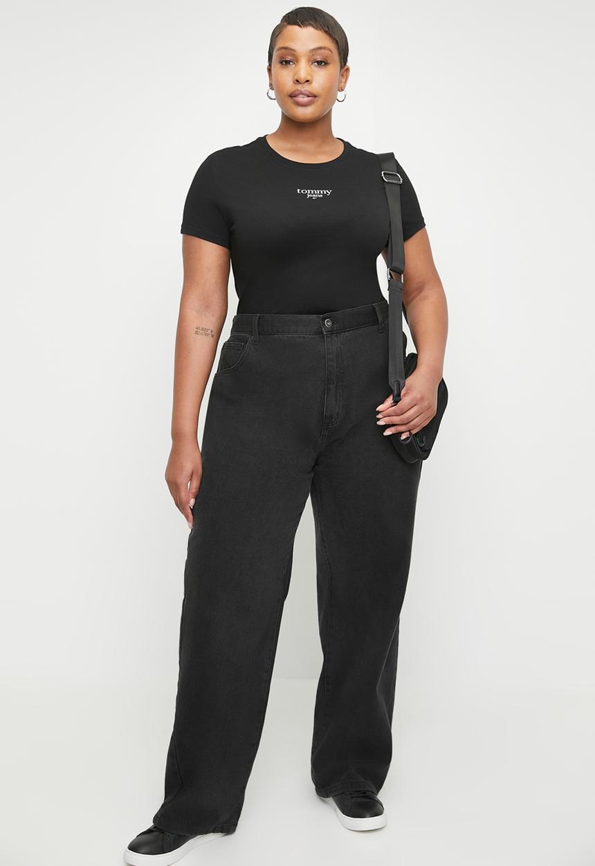 Tommy Hilfiger - Plus tjw slim essential logo 1 short sleeve ext - black