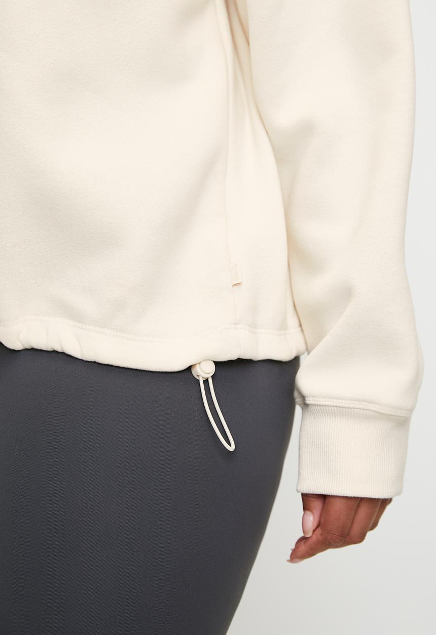 Cotton On - Plus Plush Essential Half Zip Jumper - Coconut Milk
