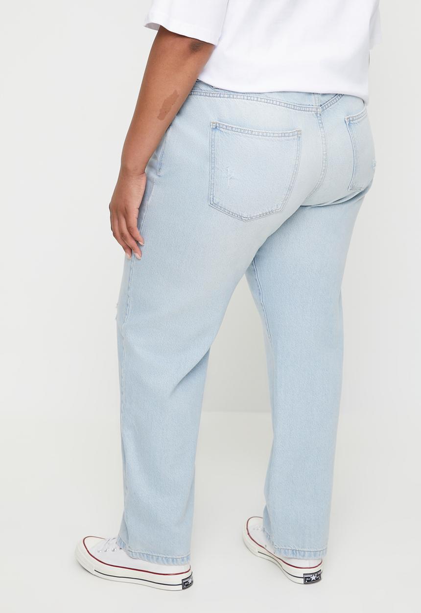 Cotton On - Plus Original Straight Jean - Air Blue Worn