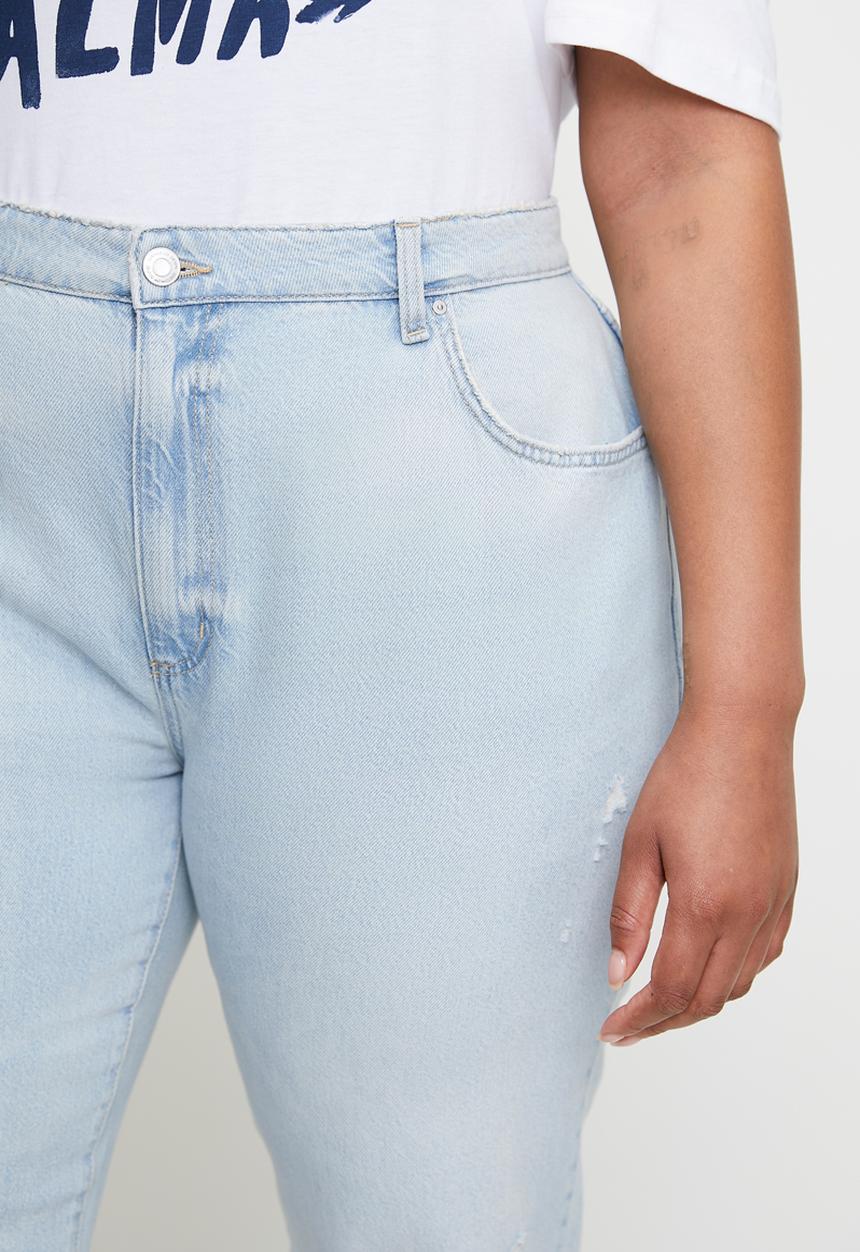 Cotton On - Plus Original Straight Jean - Air Blue Worn